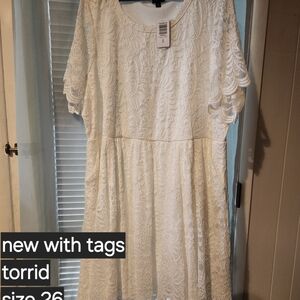 Torrid Ivory Lace Dress